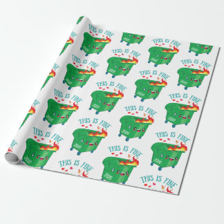 Dumpster Fire Dit is een fijn grappig thema 2020-v Cadeaupapier