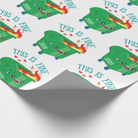 Dumpster Fire Dit is een fijn grappig thema 2020-v Cadeaupapier (Hoek)