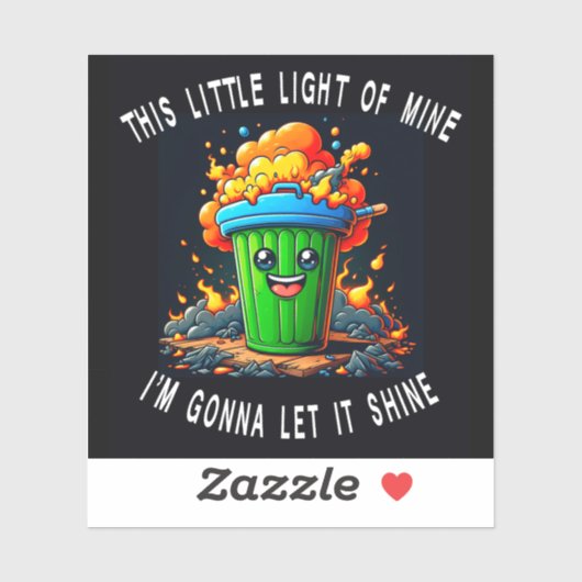 Dumpster Fire, dit kleine lichtje van mij, Sticker (Vel)