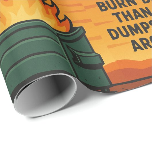 Dumpster Fire Gift Wrap Cadeaupapier (Rol Hoek)