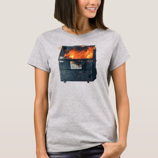 Dumpster Fire - grappige warboel T-shirt (Voorkant)