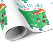 Dumpster Fire Hehe Ik ben goed 2020 eenden Cadeaupapier (Rol Hoek)