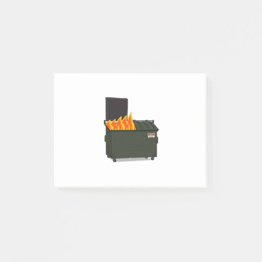 Dumpster Fire Post-it® Notes (Voorkant)