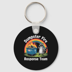 Dumpster Fire Rainbow Raccoon Grappige Sarcastisch Sleutelhanger