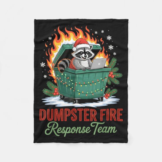 Dumpster Fire Resnse Team Leader Christmas Fleece Deken (Voorkant)