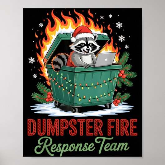 Dumpster Fire Resnse Team Leader Christmas  Poster (Voorkant)