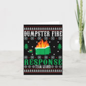 Dumpster Fire Resnse Team Leader Christmas Ugly Sw Kaart (Voorkant)