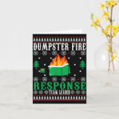 Dumpster Fire Resnse Team Leader Christmas Ugly Sw Kaart (Gele Bloem)