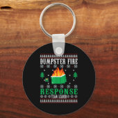 Dumpster Fire Resnse Team Leader Christmas Ugly Sw Sleutelhanger (Voorkant)