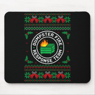 Dumpster Fire Resnse Team Lelijke Kerstmuts X Muismat