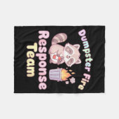 Dumpster Fire Resnse Team Raccoon Kawaii Fleece Deken (Voorkant (Horizontaal))