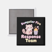 Dumpster Fire Resnse Team Raccoon Kawaii  Magneet (Voorkant / Achterkant)