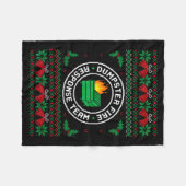 Dumpster Fire Resnse Team Ugly Christmas Sweater X Fleece Deken (Voorkant (Horizontaal))
