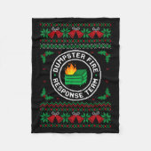 Dumpster Fire Resnse Team Ugly Christmas Sweater X Fleece Deken (Voorkant)