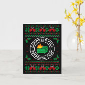 Dumpster Fire Resnse Team Ugly Christmas Sweater X Kaart (Gele Bloem)