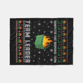 Dumpster Fire Resnse Team Ugly Christmas Sweaters  Fleece Deken (Voorkant (Horizontaal))