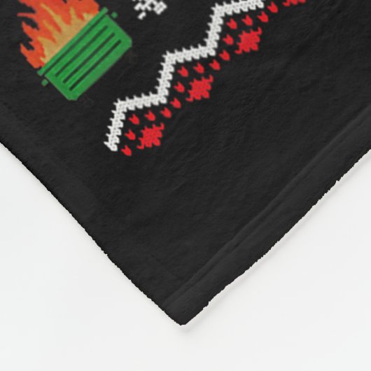 Dumpster Fire Resnse Team Ugly Christmas Sweaters Fleece Deken (Hoek)