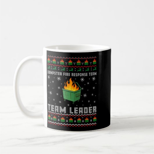Dumpster Fire Resnse Team Ugly Christmas Sweaters Koffiemok (Links)