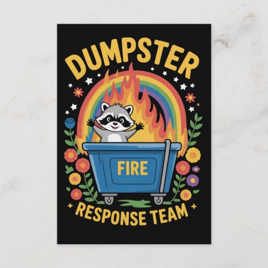 Dumpster Fire Response Team Sarcasm Meme Funny  Kaart (Voorkant)