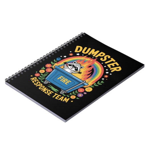 Dumpster Fire Response Team Sarcasm Meme Funny  Notitieboek (Linkerzijde)