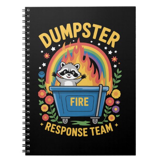 Dumpster Fire Response Team Sarcasm Meme Funny  Notitieboek (Voorkant)