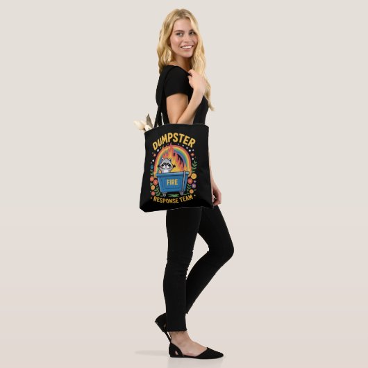 Dumpster Fire Response Team Sarcasm Meme Funny  Tote Bag (Op model)