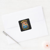 Dumpster Fire Response Team Sarcasm Meme Funny  Vierkante Sticker (Envelop)