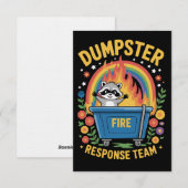 Dumpster Fire Response Team Sarcastische Meme Leuk Kaart (Voorkant / Achterkant)