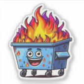 Dumpster Fire Sticker (Voorkant)