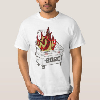 Dumpster Fire Tee Shirt, trashcan, vuur, vuilniswa T-shirt