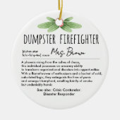 Dumpster Firefighter Funny Definition Custom Name Keramisch Ornament (Voorkant)