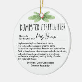 Dumpster Firefighter Funny Definition Custom Name Keramisch Ornament (Links)