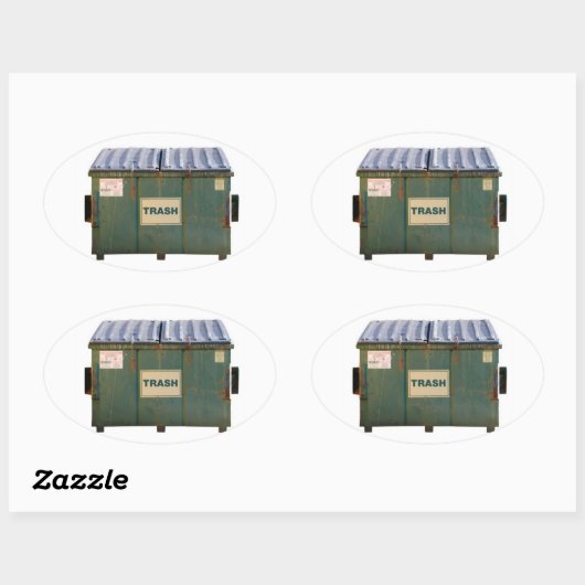 Dumpster Ovale Sticker (Vel)