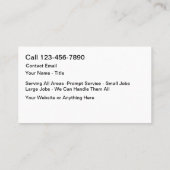 Dumpster Rental Hauling Truck Modern Visitekaartje (Achterkant)