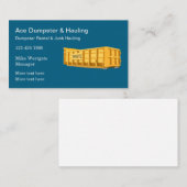 Dumpster Rental & Trash Hauling Visitekaartje (Voorkant / Achterkant)
