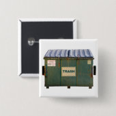 Dumpster Vierkante Button 5,1 Cm (Voorkant /achterkant)