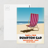 Dumpton Gap Broadstairs Kent zeeposter Briefkaart (Voorkant / Achterkant)