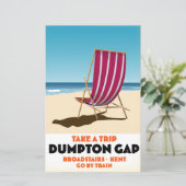 Dumpton Gap Broadtrap Kent poster Postca (Staand voorkant)