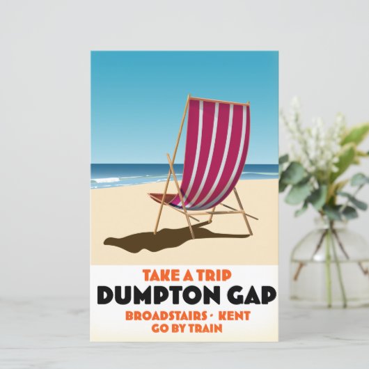 Dumpton Gap Broadtrap Kent poster Postca (Staand voorkant)