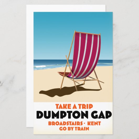 Dumpton Gap Broadtrap Kent poster Postca (Voorkant / Achterkant)