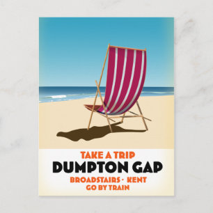 Dumpton Gap Broadtrap Kent seaway poster Briefkaart