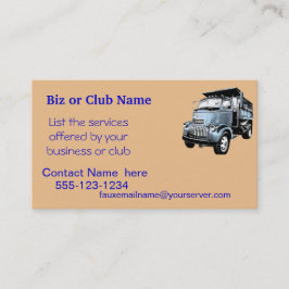 Dumptruck Biz Card2-pas aan Visitekaartje