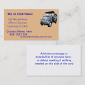  Dumptruck Biz Card2-pas aan Visitekaartje (Voorkant / Achterkant)