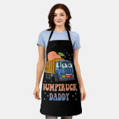 Dumptruck Papa Retro Groovy eervaldag constructie Schort (Gedragen)