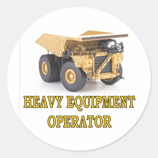 DUMPTRUCK RONDE STICKER (Voorkant)