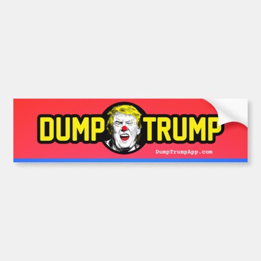 DumpTrump-Bumpersticker Bumpersticker (Voorkant)