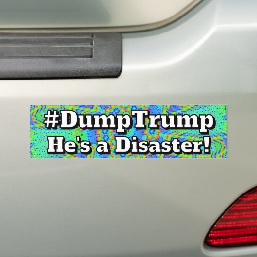 #DumpTrump Hij is een ramp! Bumpersticker (Op auto)