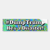 #DumpTrump Hij is een ramp! Bumpersticker (Voorkant)