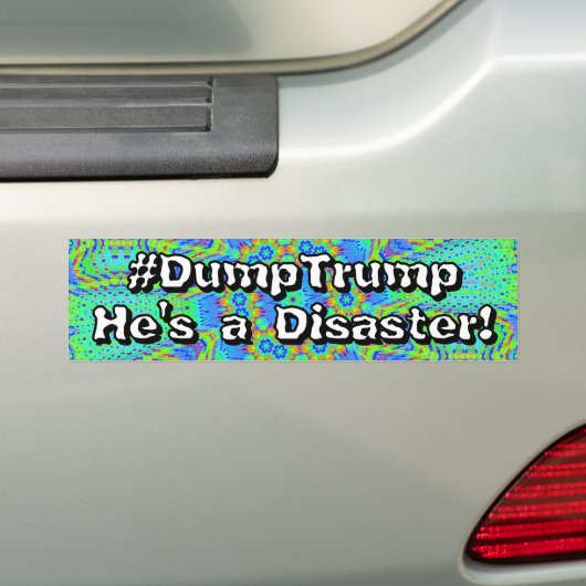 #DumpTrump Hij is een ramp! Bumpersticker (Op auto)