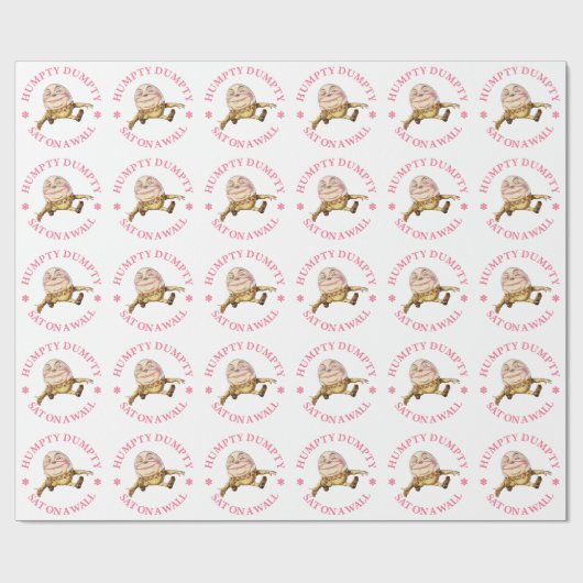 Dumpty Sat op de muur Cadeaupapier (Vlak)